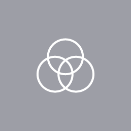 Icon of three circles converging